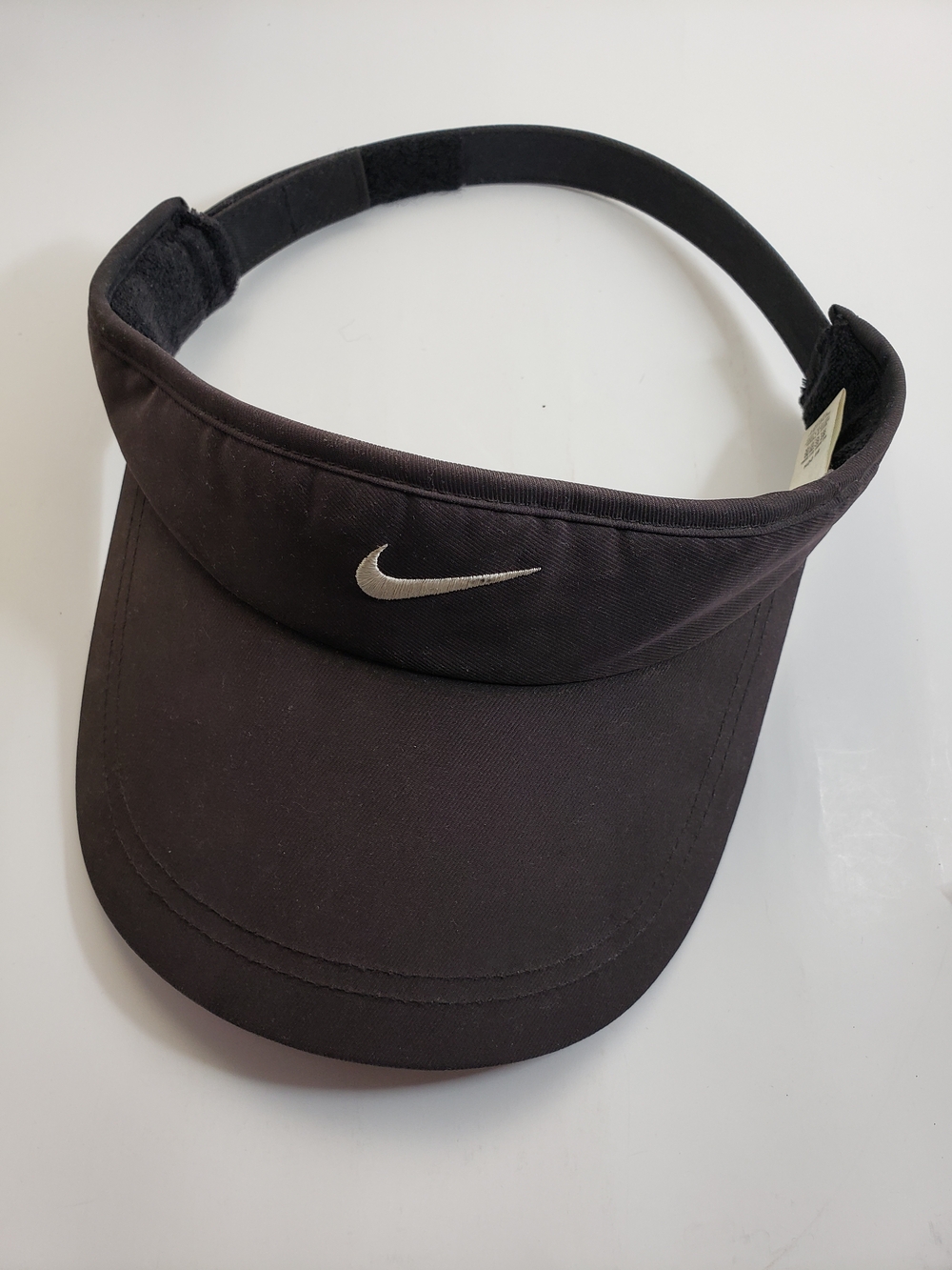 Nike Black Visor with woosh